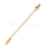 304 Stainless Steel Chain Extender with Oval Charms STAS-G383-09G-1