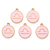 Alloy Enamel Pendants X-ENAM-S124-01A-09K-2