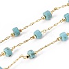 3.28 Feet Handmade Synthetic Turquoise Beaded Chains X-CHC-E019-02A-1
