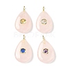 Natural Rose Quartz Pendants G-H318-04G-03-1