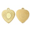 Ion Plating(IP) 304 Stainless Steel Pendant Cabochon Settings STAS-L020-019G-1