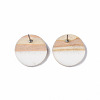 Resin & Wood Stud Earrings EJEW-N017-003A-C05-4