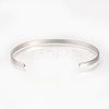 Tarnish Resistant 201 Stainless Steel Cuff Bangles BJEW-Q685-08-3