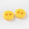 2-Hole Flat Round Resin Sewing Buttons for Costume Design BUTT-E119-18L-04-2