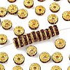 Brass Grade A Rhinestone Spacer Beads RSB038NF-16G-1