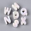 UV Plating Opaque Rainbow Iridescent Acrylic Beads OACR-P010-23B-2