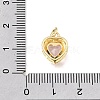 Brass Glass Pendants KK-E802-16G-4