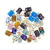 30Pcs Millefiori Glass Pendants PALLOY-PH01834-6