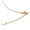 304 Stainless Steel Rectangle Pendant Necklace with Box Chains for Women NJEW-I123-02A-4