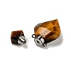 Natural Tiger Eye Perfume Bottle Pendants G-D058-11P-05-3