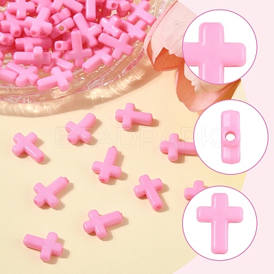 200Pcs Opaque Acrylic Beads SACR-FS0001-39B-1