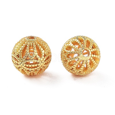 Rack Plating Brass Beads KK-S377-13G-1