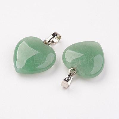 Natural Green Aventurine Pendants G-G956-B02-FF-1