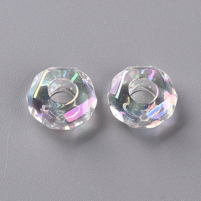 Transparent Acrylic European Beads TACR-S156-013-1