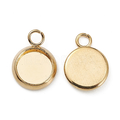 304 Stainless Steel Pendant Cabochon Settings X-STAS-Z030-01E-G-1