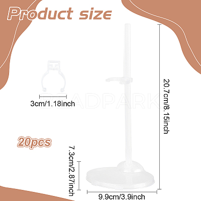 Plastic Assembled Doll Holders ODIS-WH0025-175-1