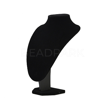 MDF Covered with Velveteen Bust Shaped Necklace Display Stands ODIS-S015-01C-1