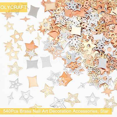540Pcs 18 Style Brass Cabochons MRMJ-OC0003-28-1