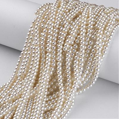 Glass Pearl Beads Strands HY-4D-B02-1
