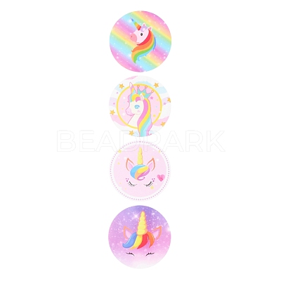 8 Styles Horse Paper Stickers X-DIY-L051-008-1