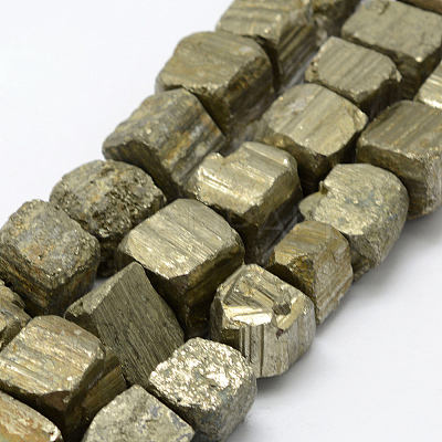 Natural Pyrite Beads Strands G-P322-20-1