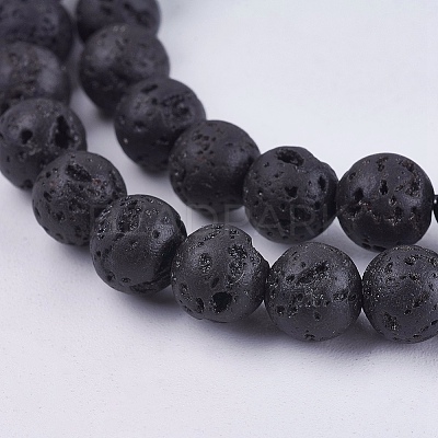 Natural Lava Rock Bead Strands LS-G-R193-18-6mm-1