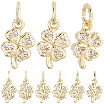 18Pcs Brass Micro Pave Cubic Zirconia Charms ZIRC-BBC0003-42-1