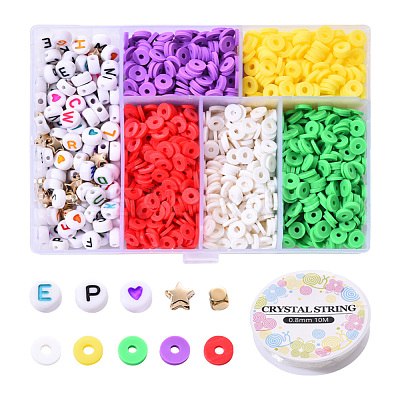 DIY Polymer Clay Beads  Bracelet Making Kit DIY-YW0004-39A-1