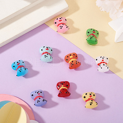 9Pcs 9 Colors Handmade Lampwork Enamel Beads LAMP-TA0001-70-1