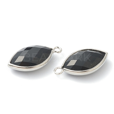 Natural Obsidian Pendants G-B009-01P-E-1