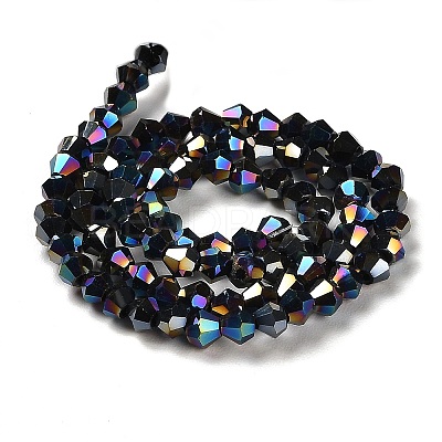 Transparent Electroplate Glass Beads Strands LS-GLAA-F029-4mm-A02-1
