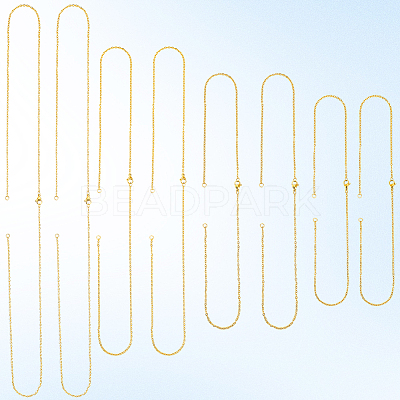 12Pcs 4 Styles 304 Stainless Steel Cable Chain Necklace Making STAS-SC0010-23G-1