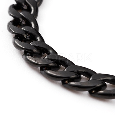Men's 304 Stainless Steel Cuban Link Chain Bracelets BJEW-JB05917-02-1