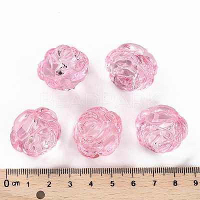 Transparent Acrylic Beads PL305Y-4-1