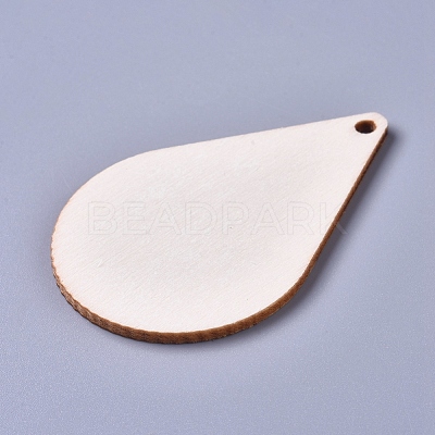 Unfinished Blank Poplar Wood Big Pendants WOOD-D021-10-1