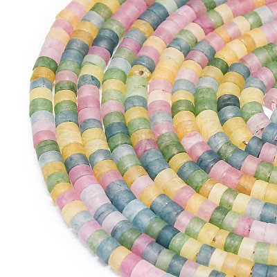 Natural White Jade Beads Strands G-P575-B14-4x2mm-01-1