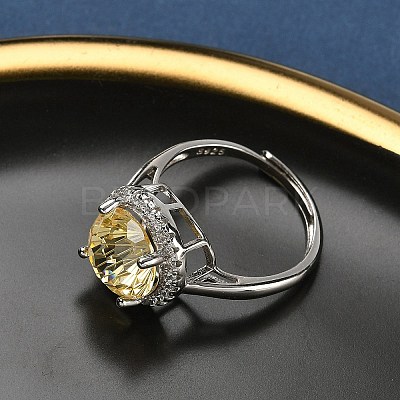 925 Sterling Silver Micro Pave Cubic Zirconia Finger Rings RJEW-B134-01A-01-1
