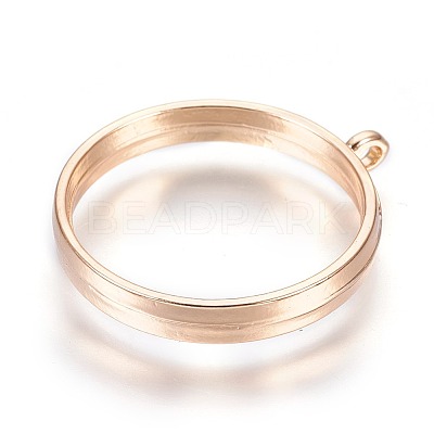 Alloy Open Back Bezel Pendants X-PALLOY-WH0030-01G-1