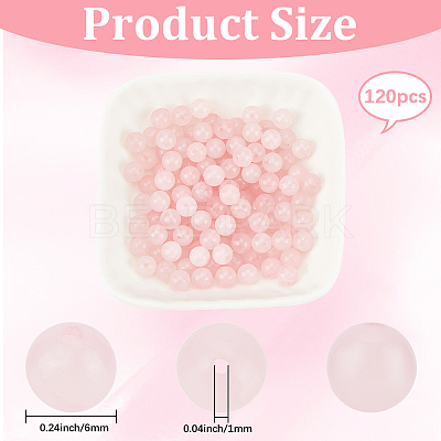 120Pcs Natural Rose Quartz Beads G-PA0001-04B-1