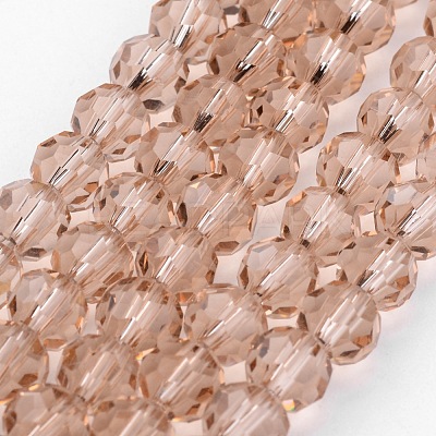 Transparent Glass Bead Strands GLAA-G013-6mm-90-1