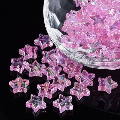 Eco-Friendly Transparent Acrylic Beads TACR-YW0001-01D-1