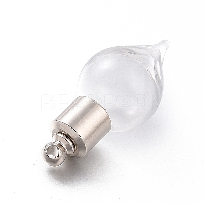Glass Bottle Pendants GLAA-H105-03P-1