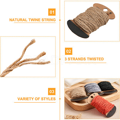 4 Boards 4 Colors Jute Cord OCOR-CW0001-05-1