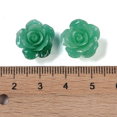 Synthetic Coral 3D Flower Rose Beads CORA-A005-14mm-31-1