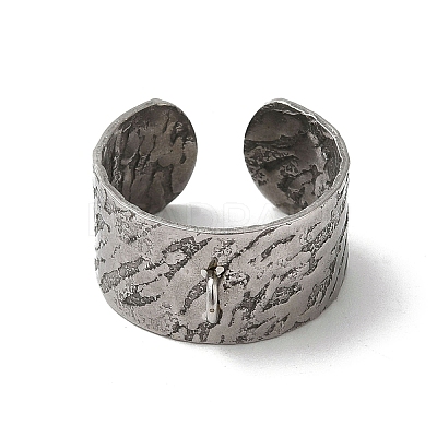 Tarnish Resistant 304 Stainless Steel Cuff Ring Settings STAS-E202-01P-1