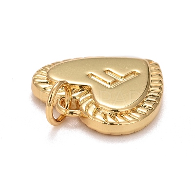 Rack Plating Real 18K Gold Plated Brass Pendants KK-E260-01G-F-1