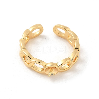 Brass Cup Peg Open Cuff Ring Settings LS-KK-G518-02G-03-1