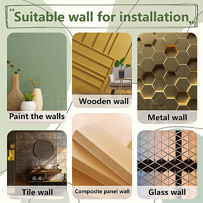2Pcs Mirror Wall Stickers DIY-CN0001-96-1