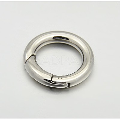 Tarnish Resistant Ring Smooth 304 Stainless Steel Spring Gate Rings X-STAS-E073-06-C-1