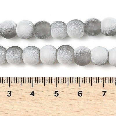 Frosted Crackle Glass Beads X1-GLAA-U001-6mm-M06-1